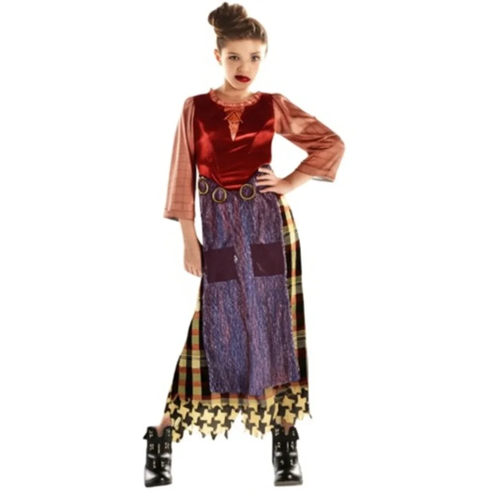 Mary Sanderson Costume Hocus Pocus Child Disney Dress XL‎ 14-16 Witch Halloween